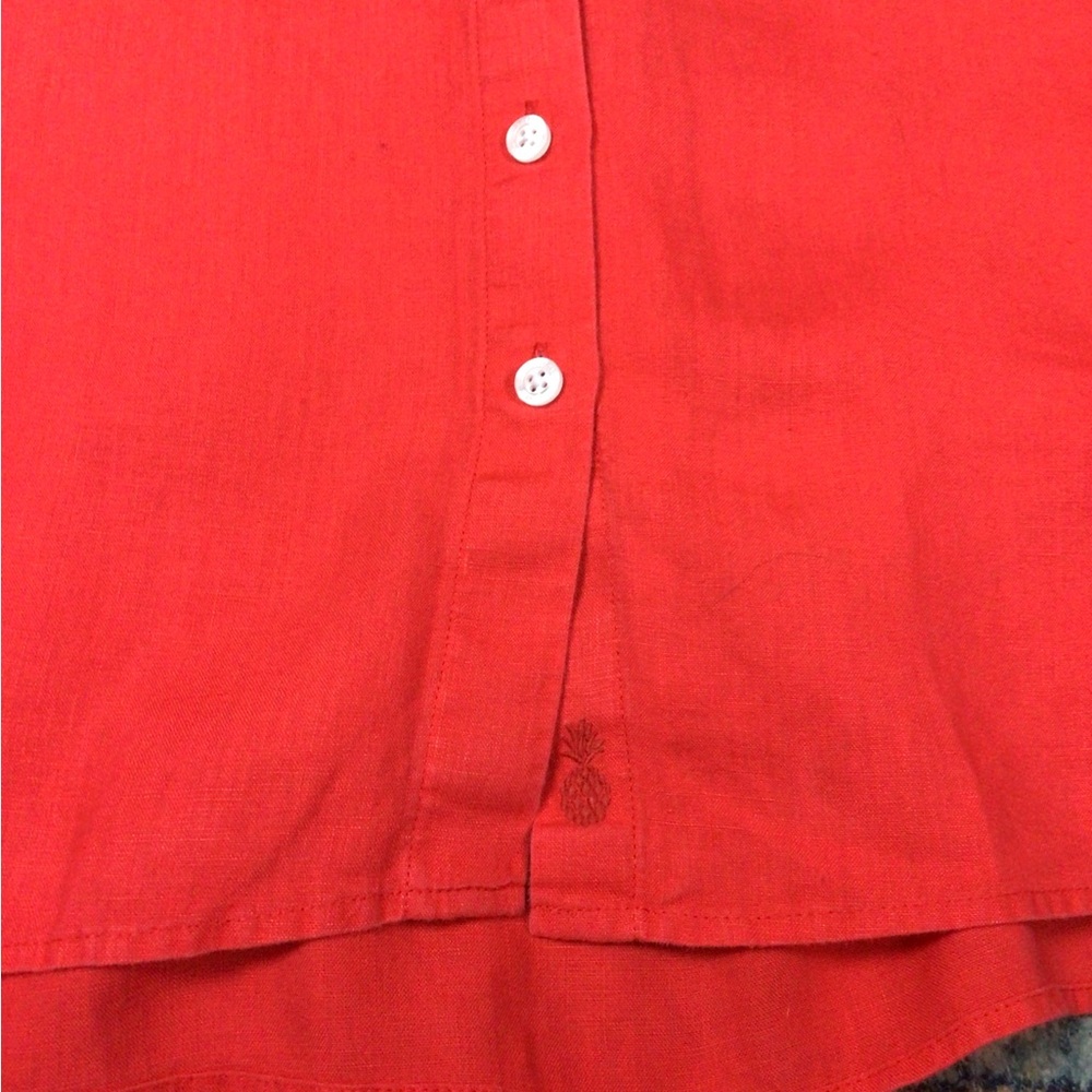 Tommy Bahama Women’s Linen Button-Down Tunic Shirt Cottagecore - Picture 11 of 12